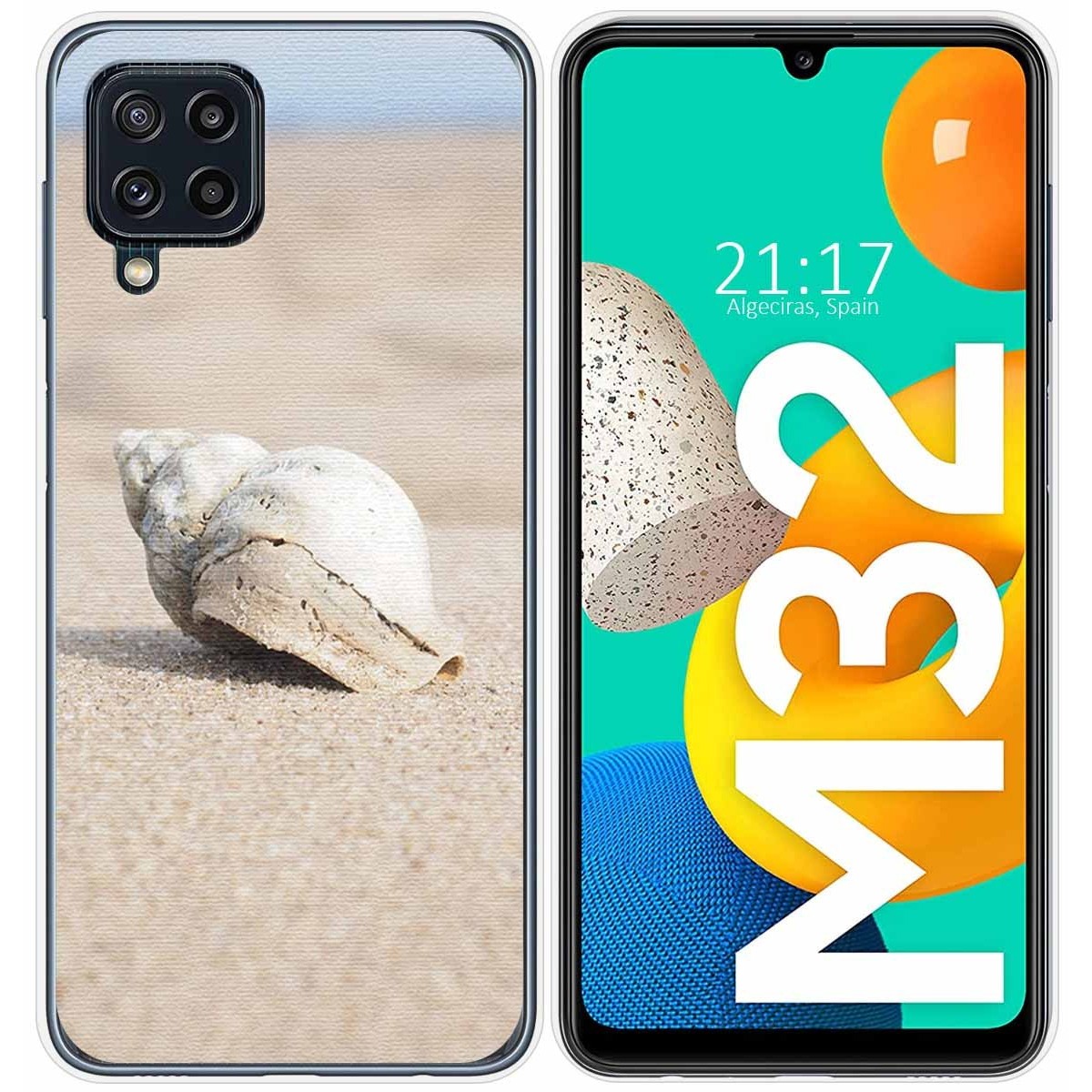 Funda Silicona para Samsung Galaxy M32 diseño Concha Dibujos