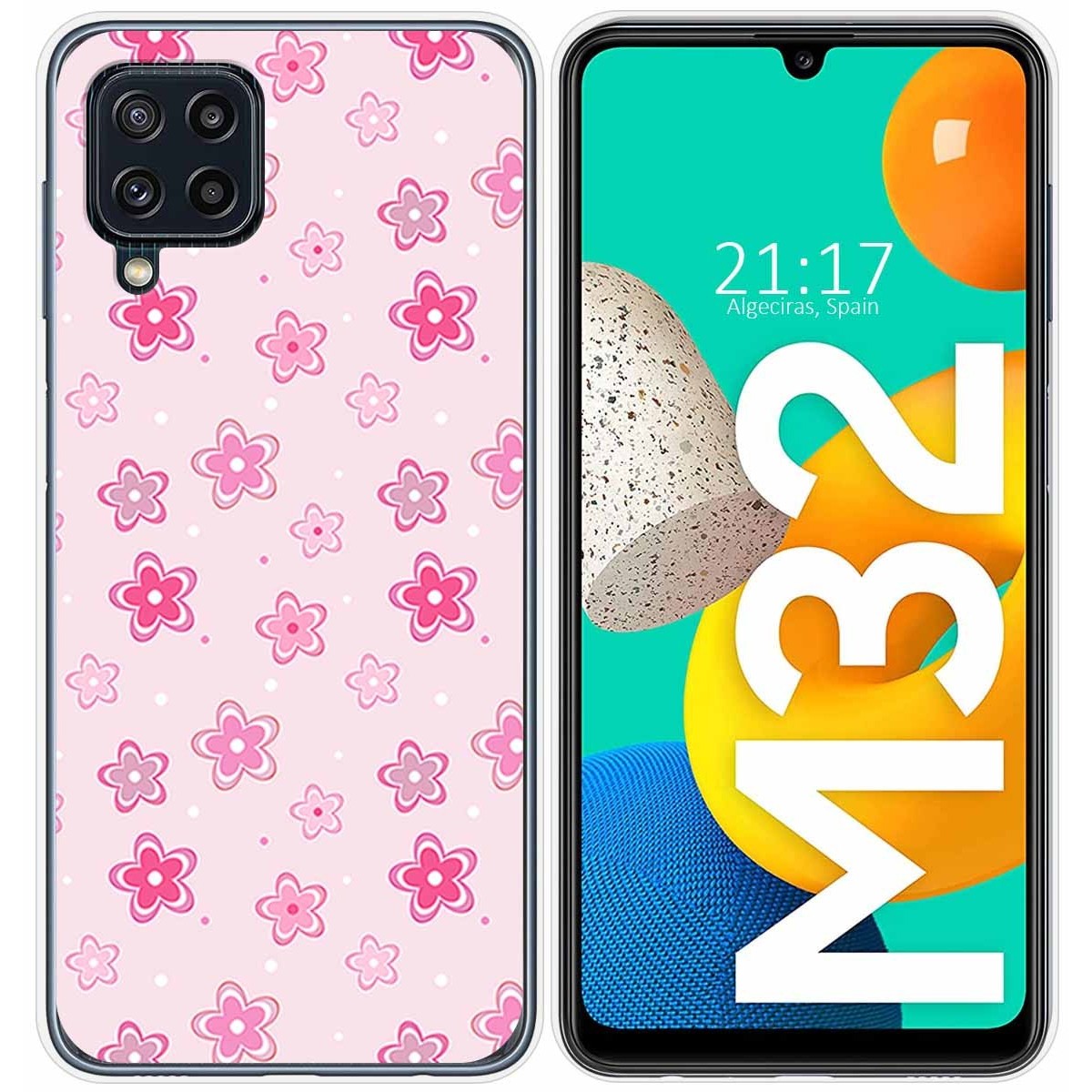 Funda Silicona para Samsung Galaxy M32 diseño Flores Dibujos