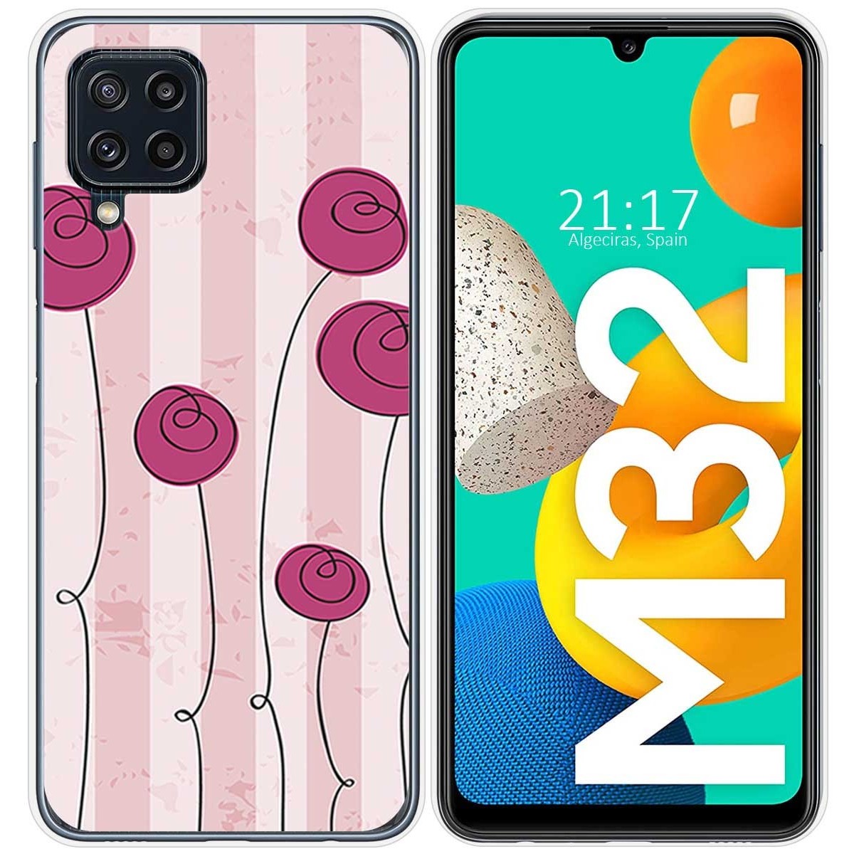 Funda Silicona para Samsung Galaxy M32 diseño Flores Vintage Dibujos