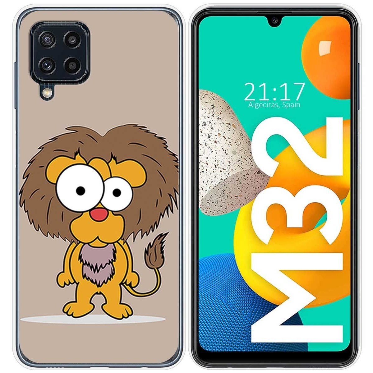 Funda Silicona para Samsung Galaxy M32 diseño Leon Dibujos