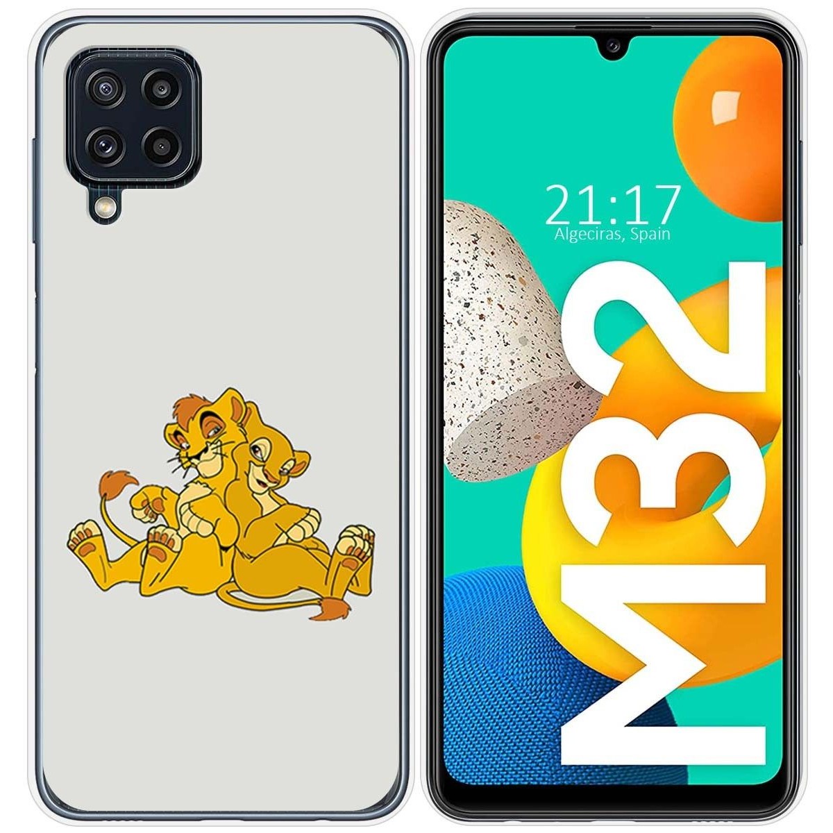 Funda Silicona para Samsung Galaxy M32 diseño Leones Dibujos