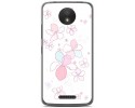 Funda Gel Tpu para Motorola Moto C Plus Diseño Flores Minimal Dibujos