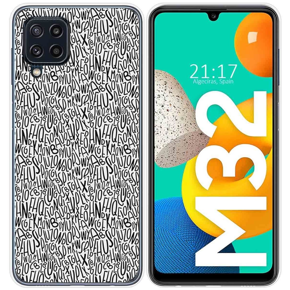 Funda Silicona para Samsung Galaxy M32 diseño Letras Dibujos