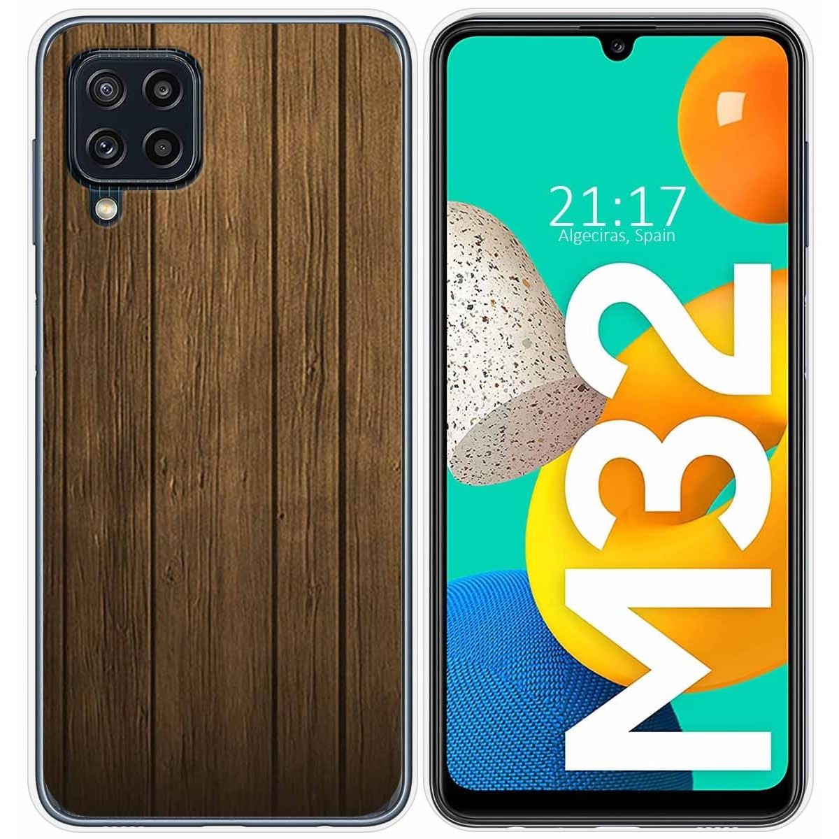 Funda Silicona para Samsung Galaxy M32 diseño Madera Dibujos