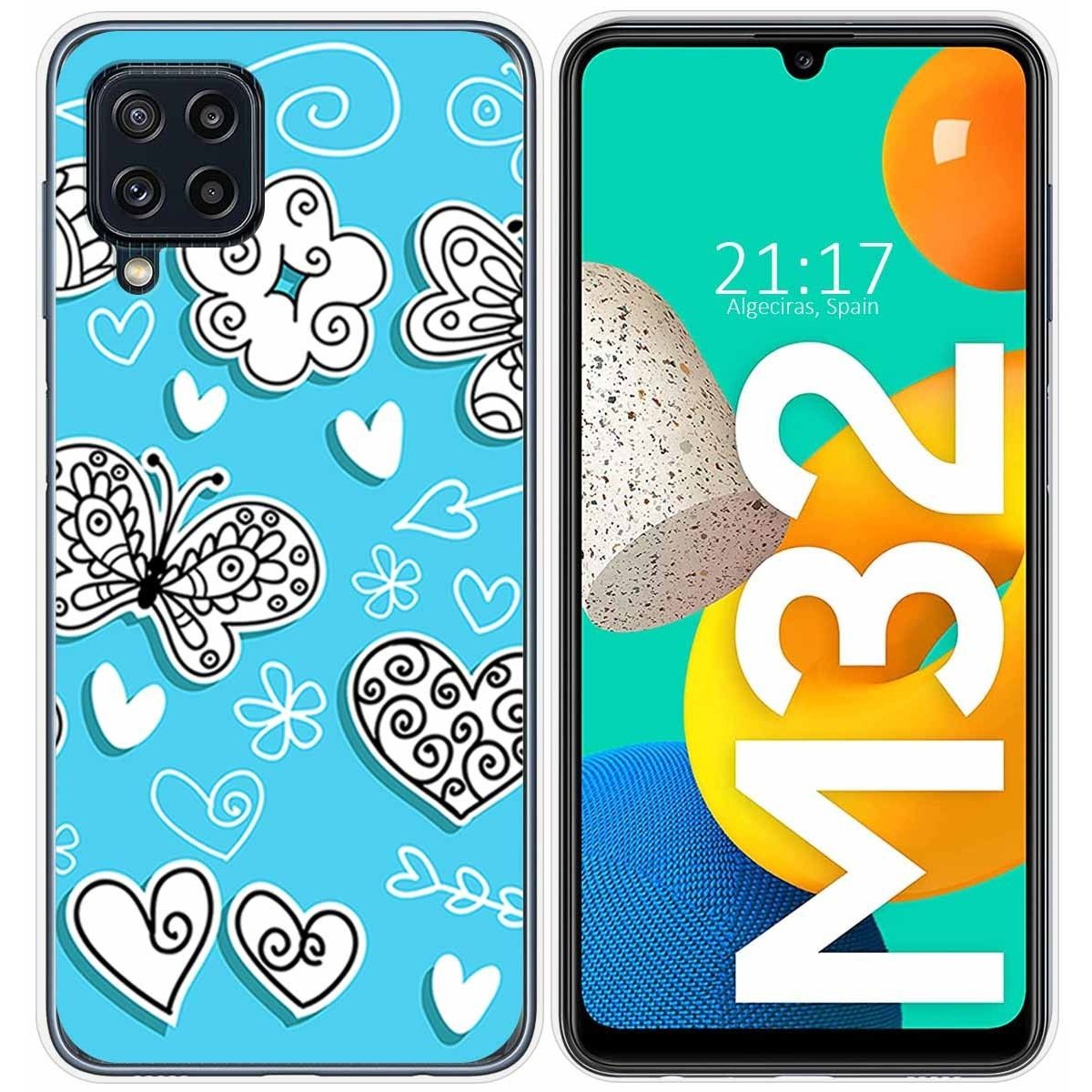 Funda Silicona para Samsung Galaxy M32 diseño Mariposas Dibujos
