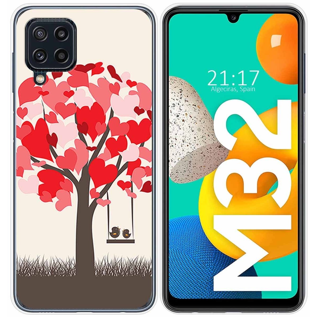 Funda Silicona para Samsung Galaxy M32 diseño Pajaritos Dibujos