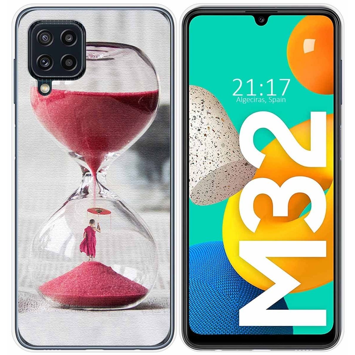 Funda Silicona para Samsung Galaxy M32 diseño Reloj Dibujos