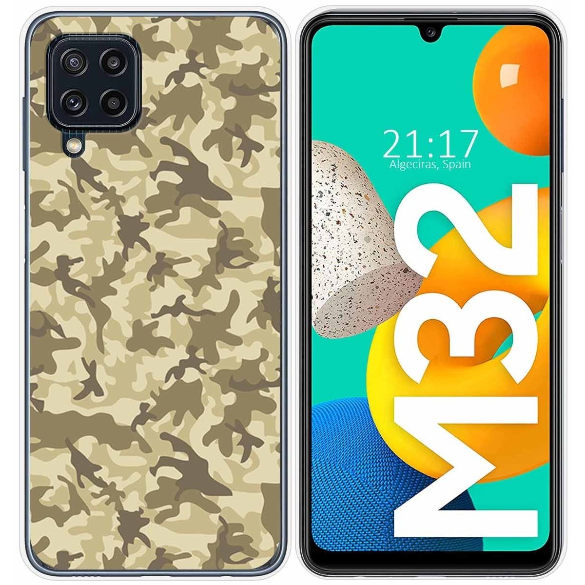 Funda Silicona para Samsung Galaxy M32 diseño Sand Camuflaje Dibujos