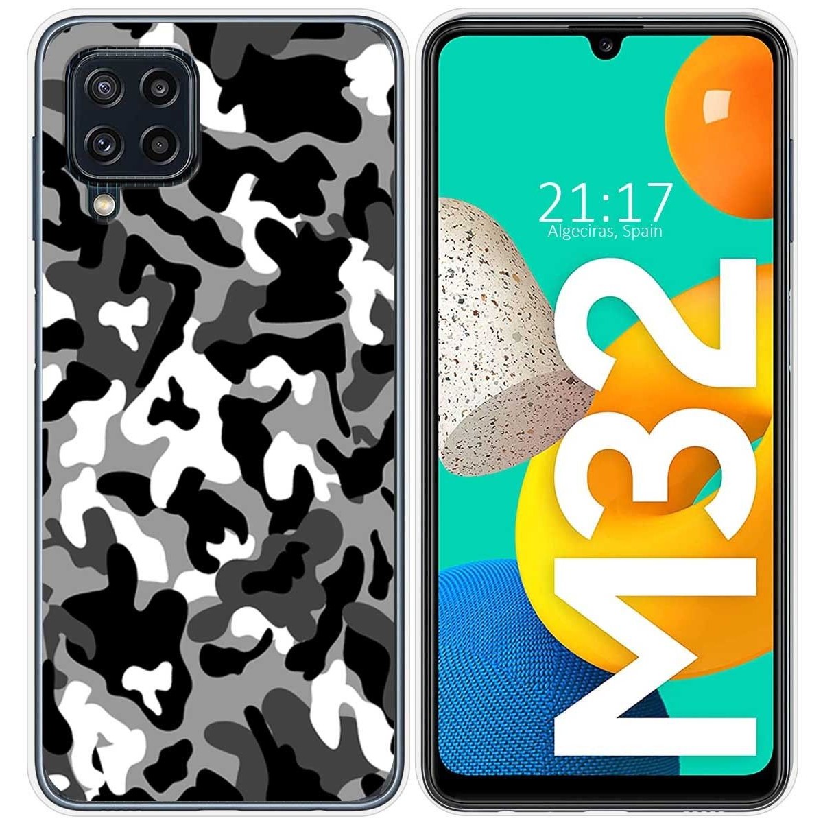 Funda Silicona para Samsung Galaxy M32 diseño Snow Camuflaje Dibujos