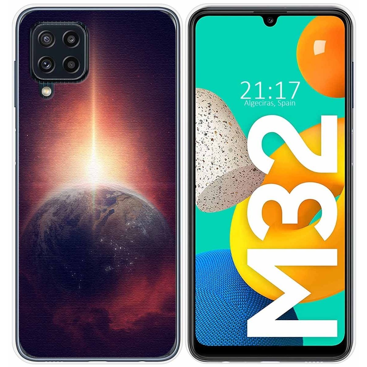 Funda Silicona para Samsung Galaxy M32 diseño Tierra Dibujos