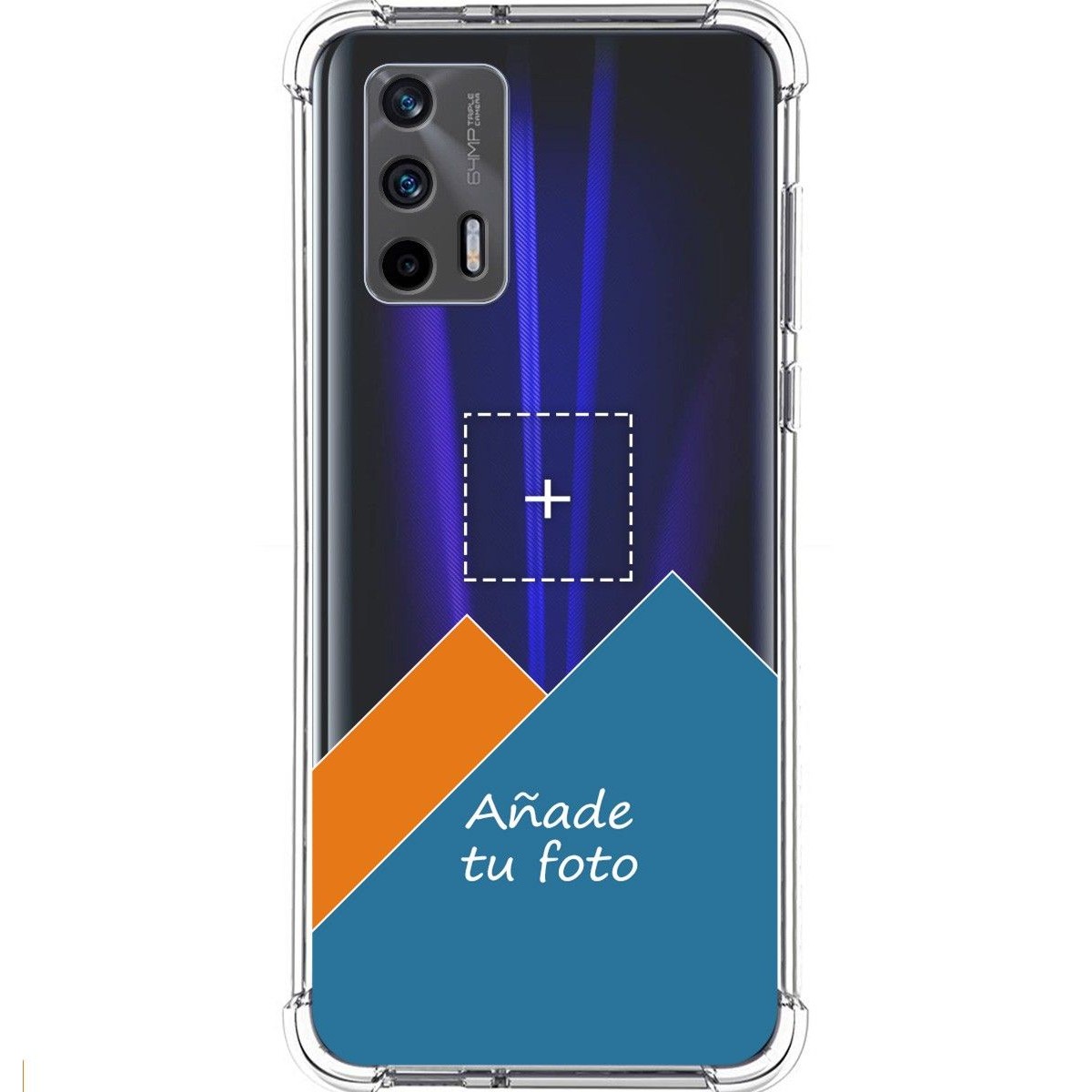 Personaliza tu Funda Silicona AntiGolpes Transparente con tu Fotografía para Realme GT 5G Dibujo Personalizada