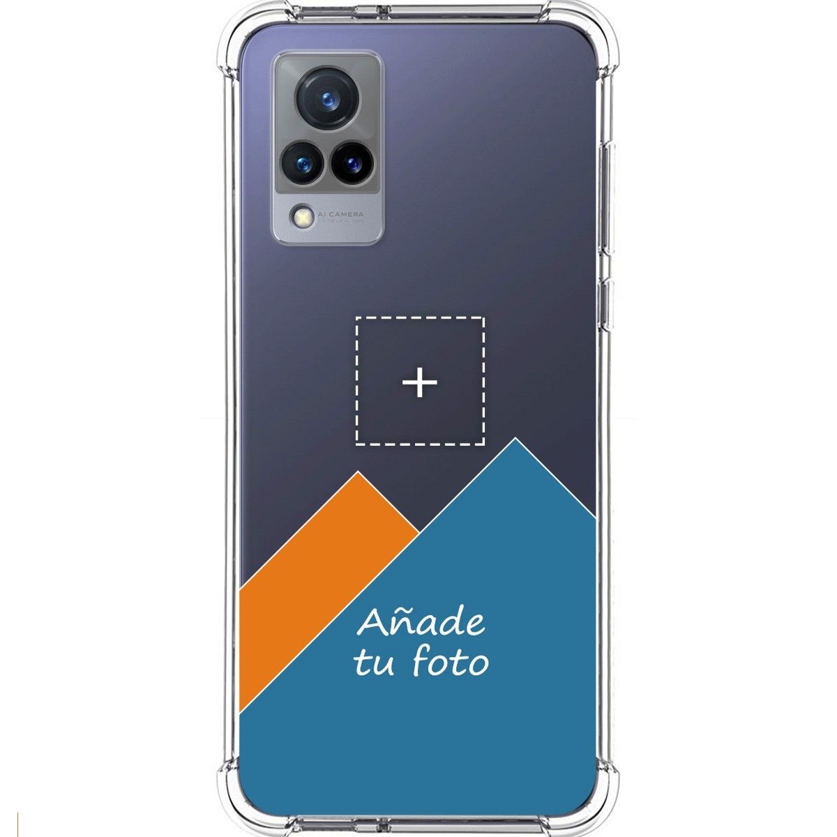 Personaliza tu Funda Silicona AntiGolpes Transparente con tu Fotografía para Vivo V21 5G Dibujo Personalizada