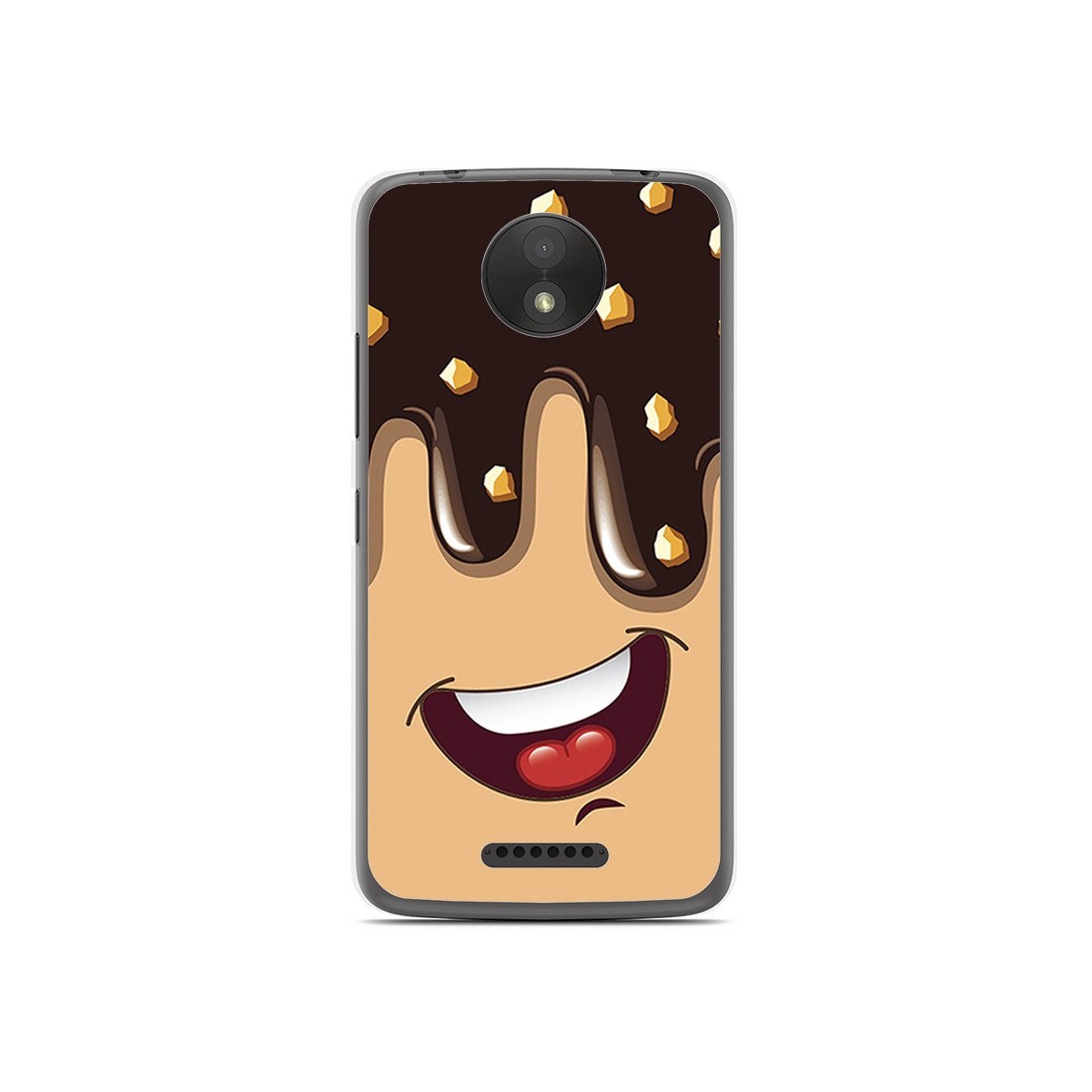 Funda Gel Tpu para Motorola Moto C Plus Diseño Helado Chocolate Dibujos