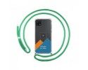 Personaliza tu Funda Colgante Transparente para Samsung Galaxy A22 5G con Cordon Verde Agua Dibujo Personalizada