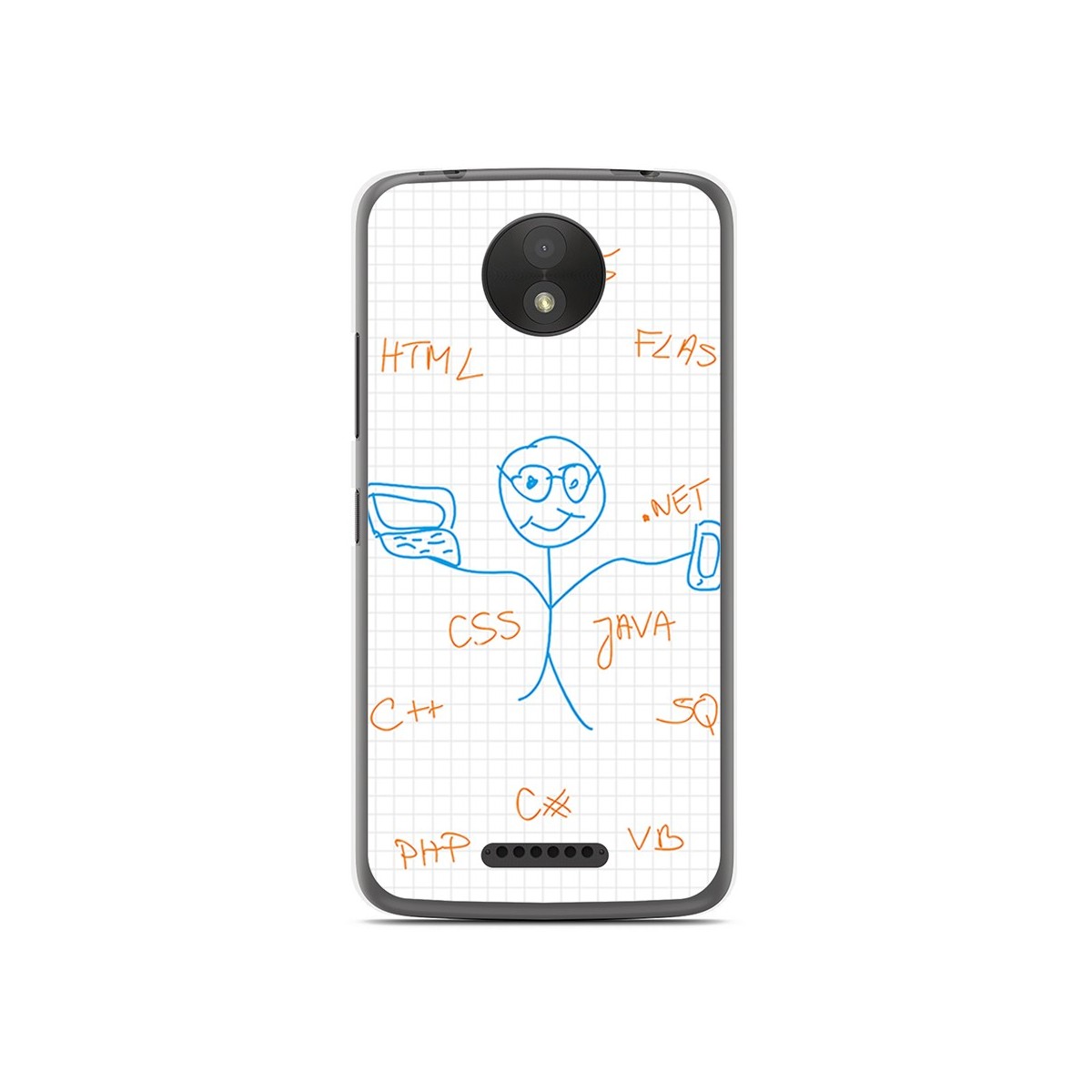 Funda Gel Tpu para Motorola Moto C Plus Diseño Informatico Dibujos