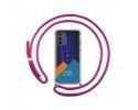 Personaliza tu Funda Colgante Transparente para Realme GT 5G con Cordon Rosa Fucsia Dibujo Personalizada