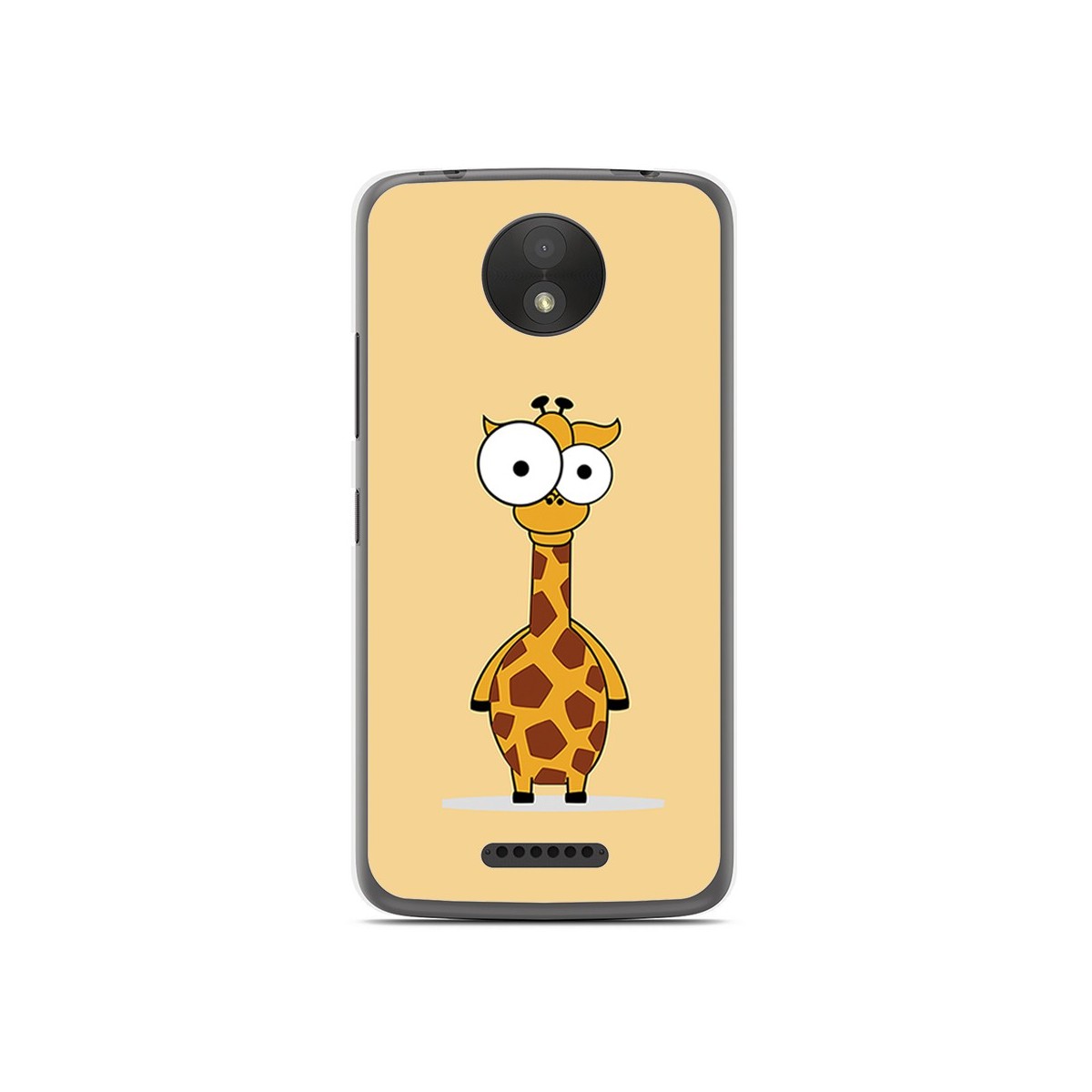 Funda Gel Tpu para Motorola Moto C Plus Diseño Jirafa Dibujos