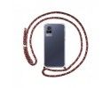Personaliza tu Funda Colgante Transparente para Vivo V21 5G con Cordon Rosa / Dorado Dibujo Personalizada