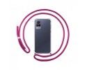 Personaliza tu Funda Colgante Transparente para Vivo V21 5G con Cordon Rosa Fucsia Dibujo Personalizada