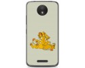 Funda Gel Tpu para Motorola Moto C Plus Diseño Leones Dibujos