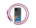 Personaliza tu Funda Colgante Transparente para Google Pixel 5 5G con Cordon Rosa Fucsia Dibujo Personalizada