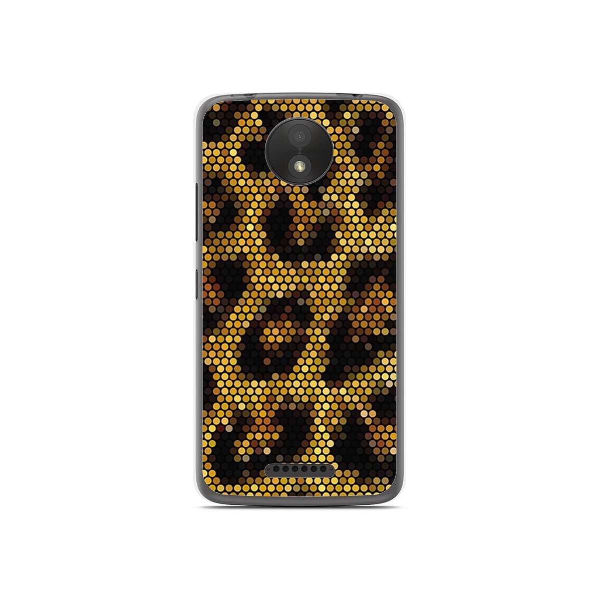 Funda Gel Tpu para Motorola Moto C Plus Diseño Leopardo Dibujos