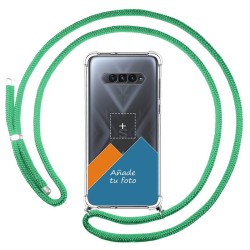 Personaliza tu Funda Colgante Transparente para Xiaomi Black Shark 4 5G con Cordon Verde Agua Dibujo Personalizada