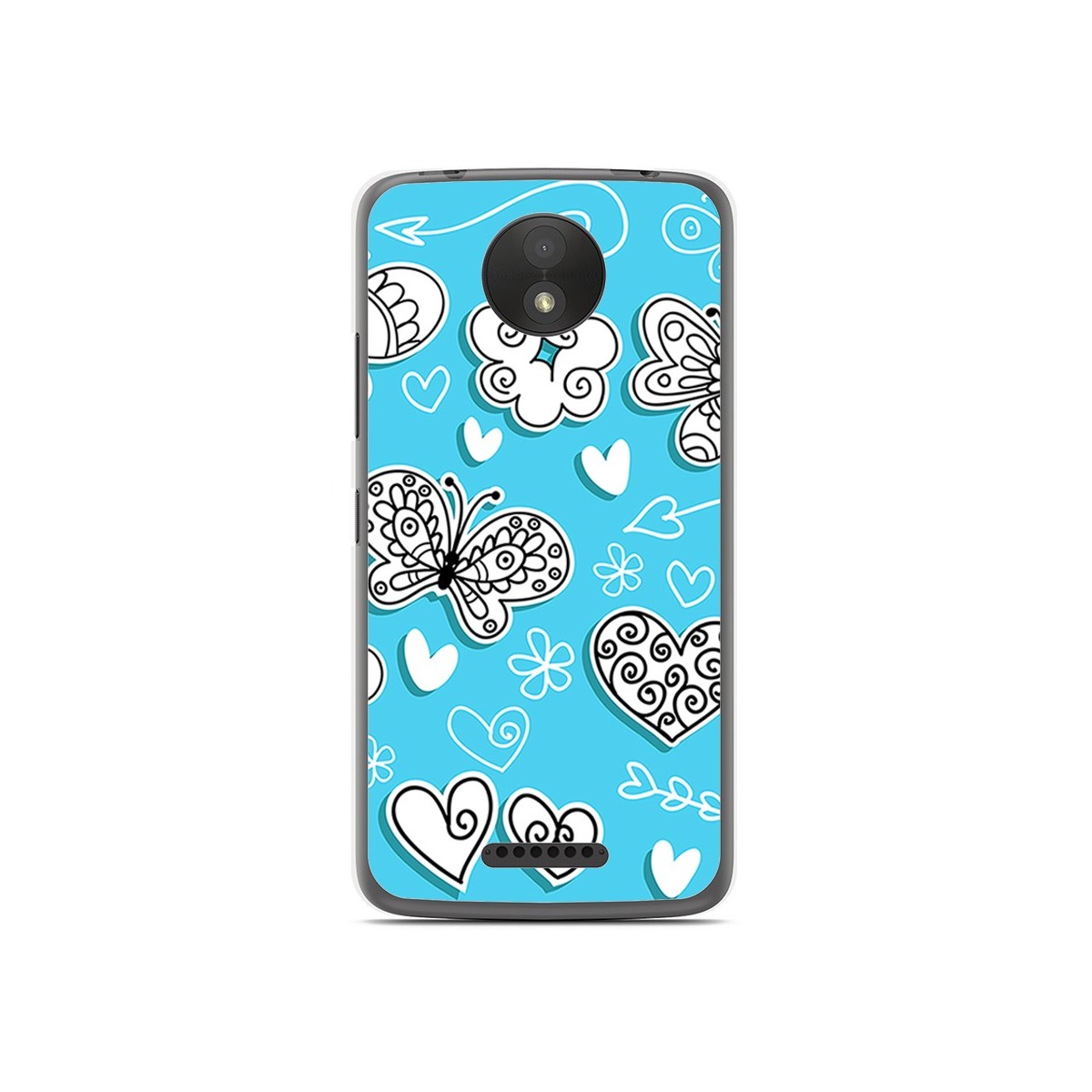 Funda Gel Tpu para Motorola Moto C Plus Diseño Mariposas Dibujos