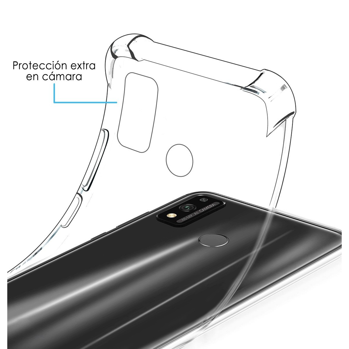 Funda Silicona Antigolpes Transparente para Huawei Honor 9X Lite