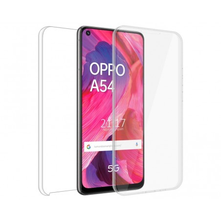 Funda Doble Transparente Pc + Tpu Full Body 360 para Oppo A54 5G / A74 5G