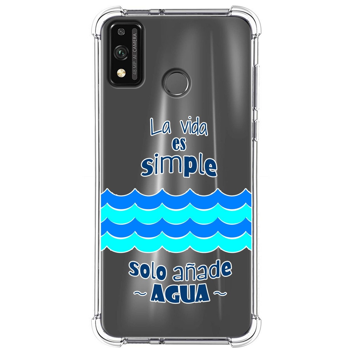 Funda Silicona Antigolpes para Huawei Honor 9X Lite diseño Agua Dibujos