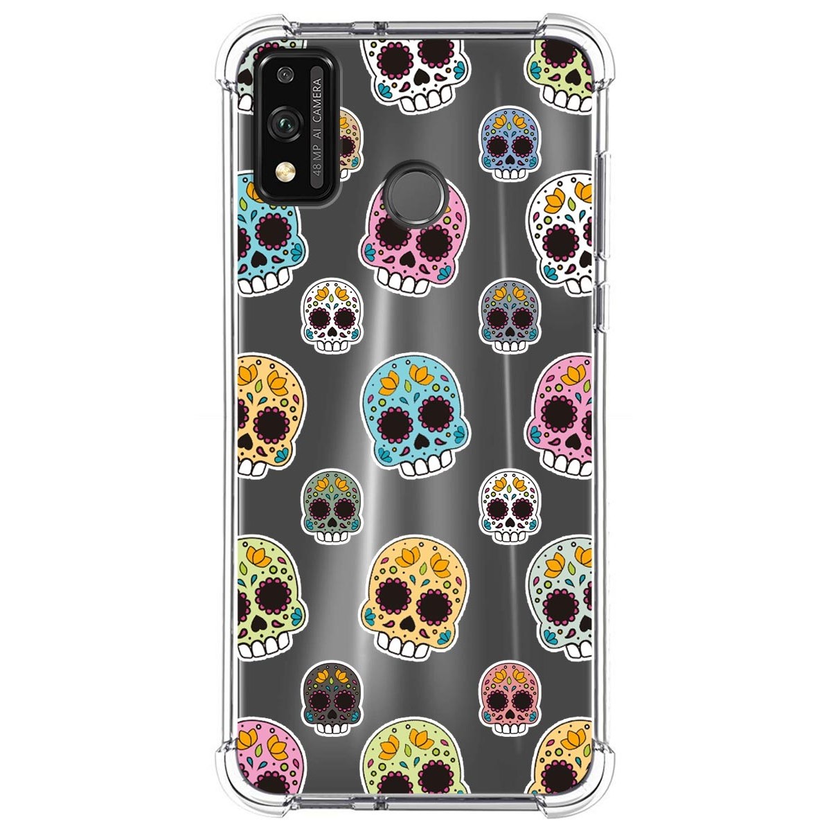 Funda Silicona Antigolpes para Huawei Honor 9X Lite diseño Catrina Dibujos