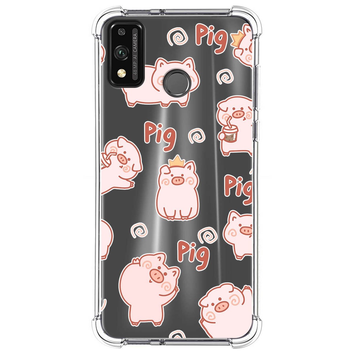 Funda Silicona Antigolpes para Huawei Honor 9X Lite diseño Cerdos Dibujos
