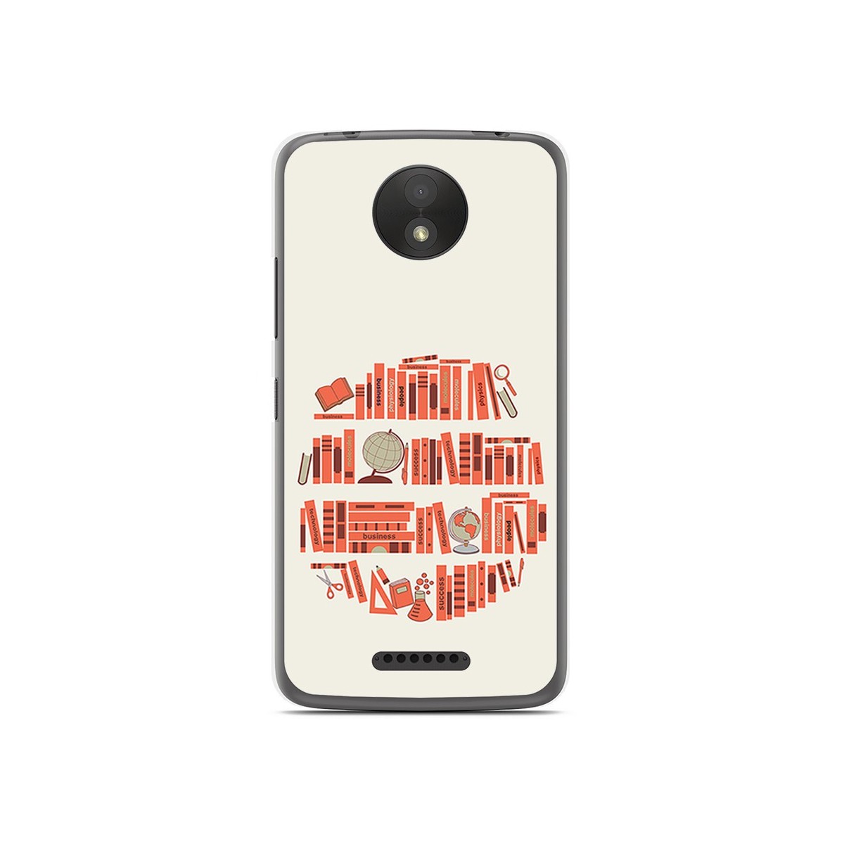 Funda Gel Tpu para Motorola Moto C Plus Diseño Mundo Libro Dibujos