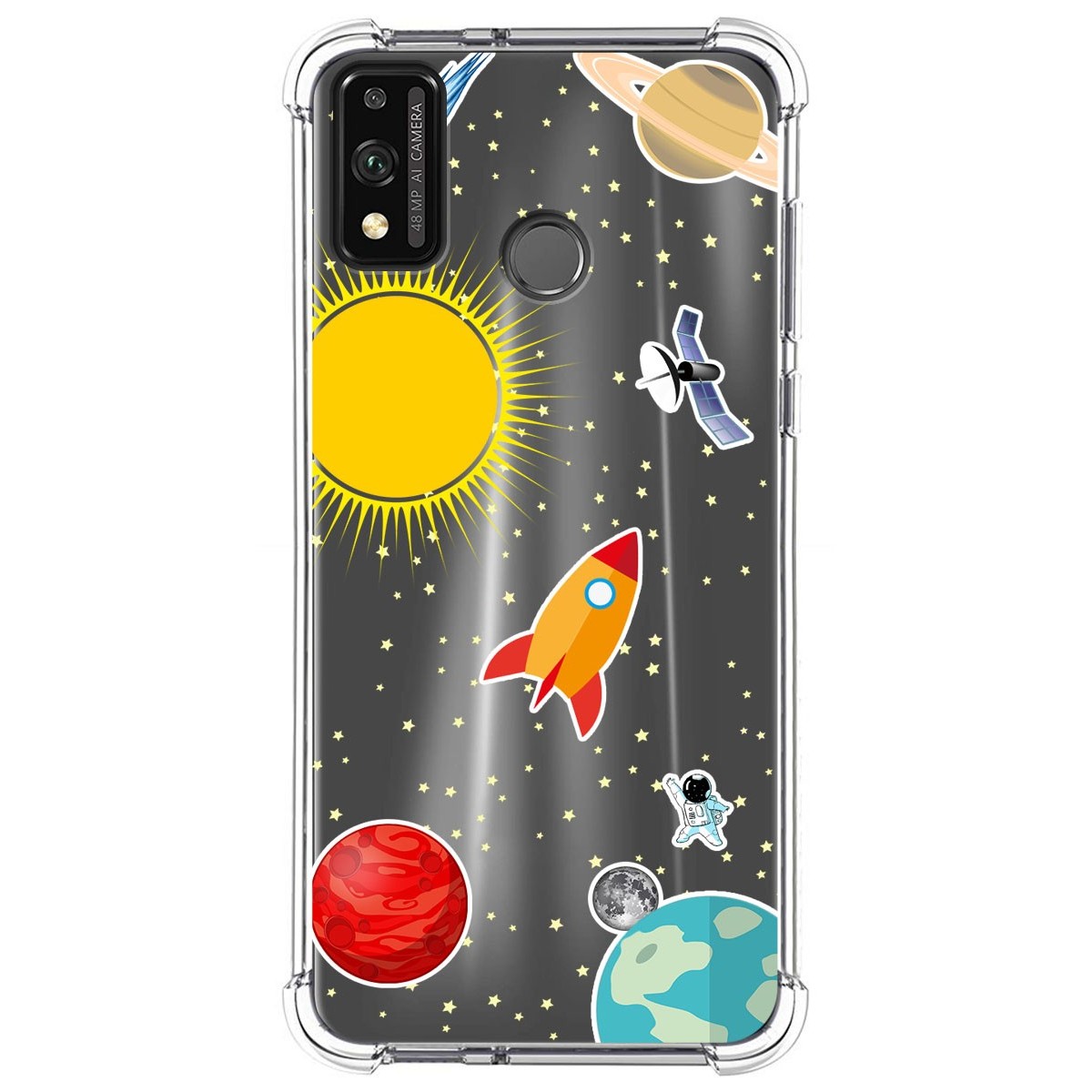 Funda Silicona Antigolpes para Huawei Honor 9X Lite diseño Espacio Dibujos