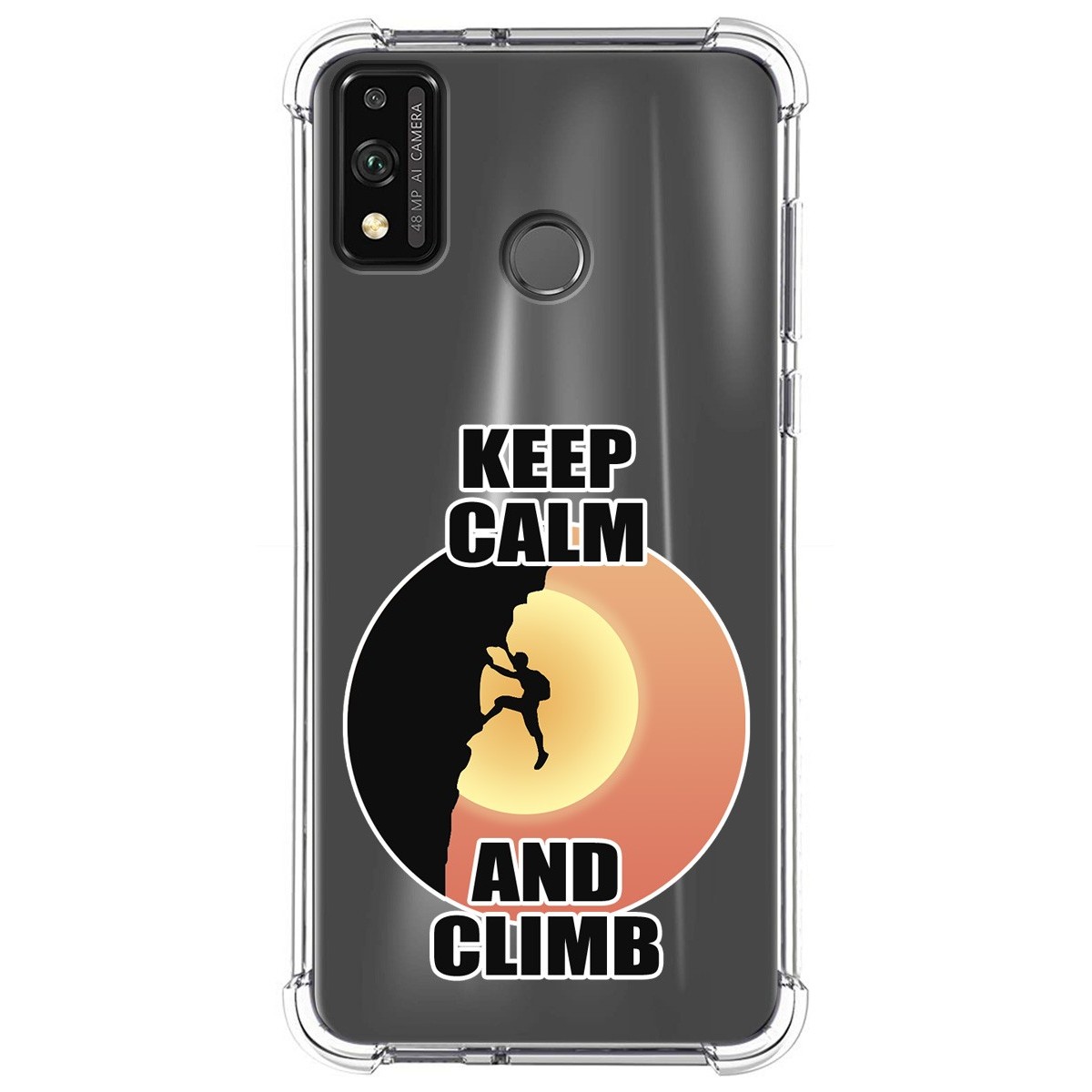 Funda Silicona Antigolpes para Huawei Honor 9X Lite diseño Hombre Escalada Dibujos