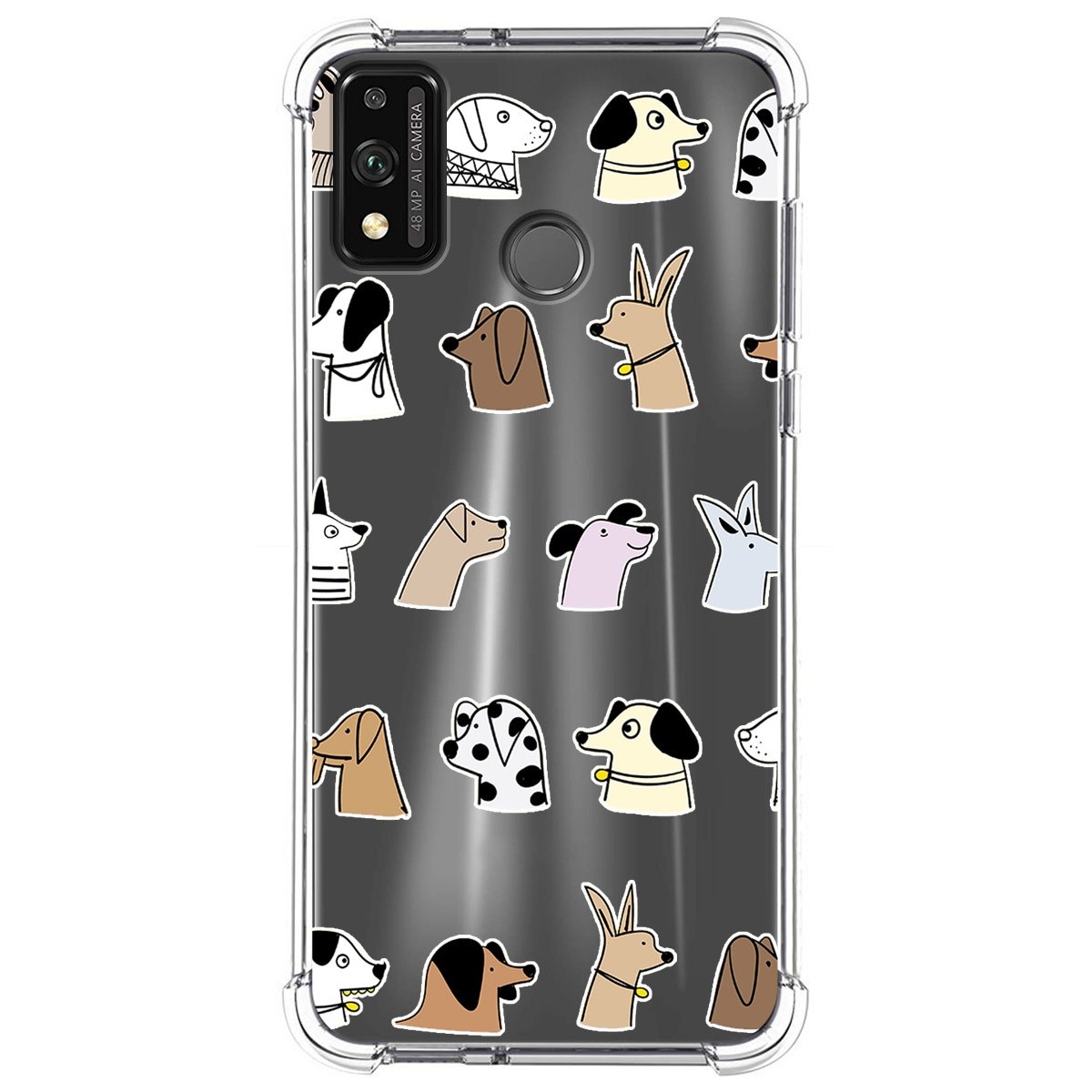 Funda Silicona Antigolpes para Huawei Honor 9X Lite diseño Perros Dibujos