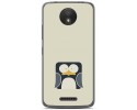 Funda Gel Tpu para Motorola Moto C Plus Diseño Pingüino Dibujos