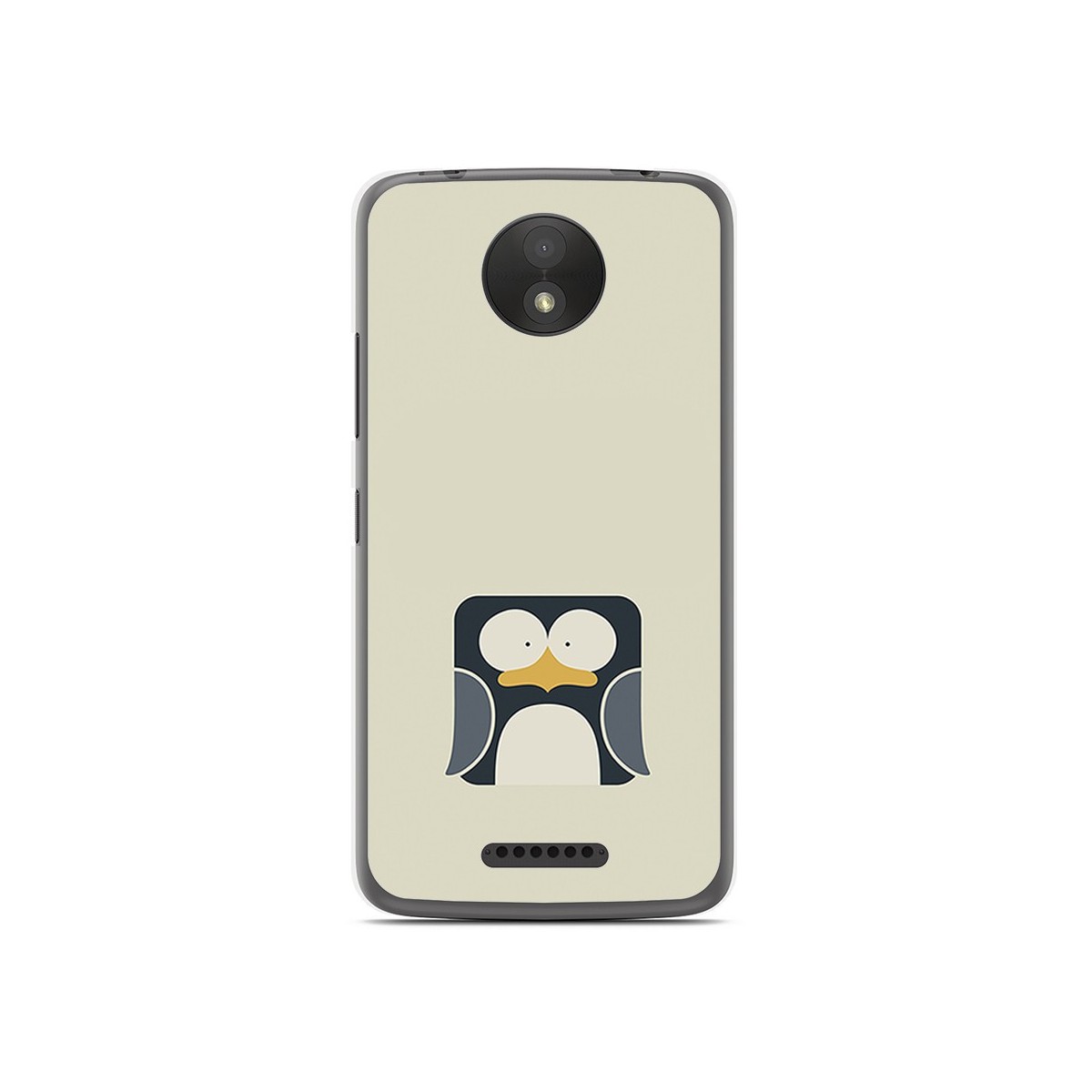 Funda Gel Tpu para Motorola Moto C Plus Diseño Pingüino Dibujos
