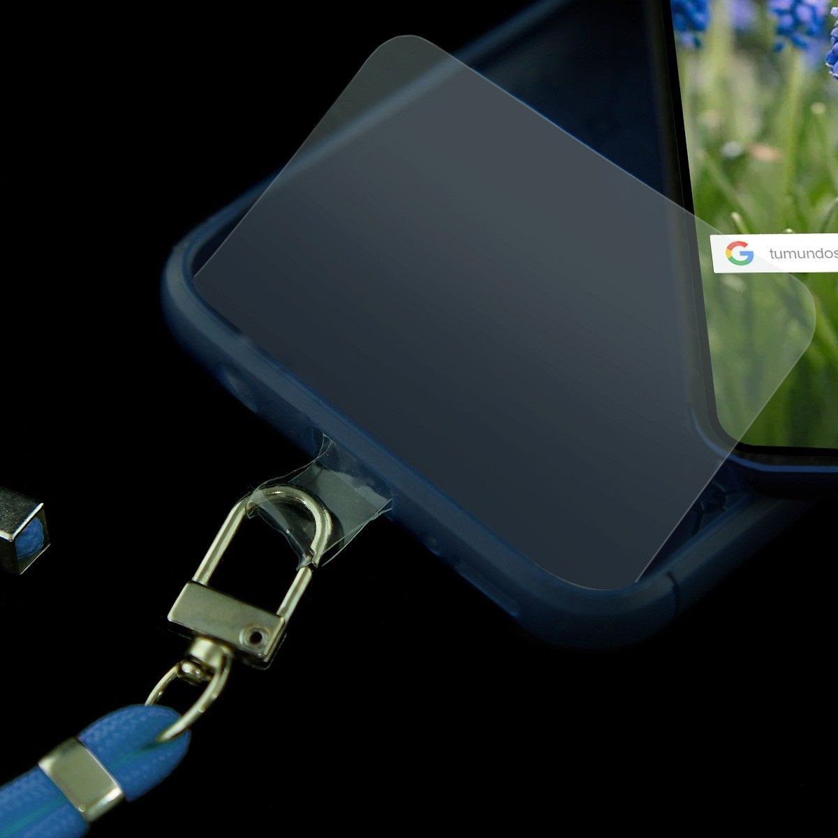 Adaptador Universal con Cordón para Funda de Móvil Colgante color Azul