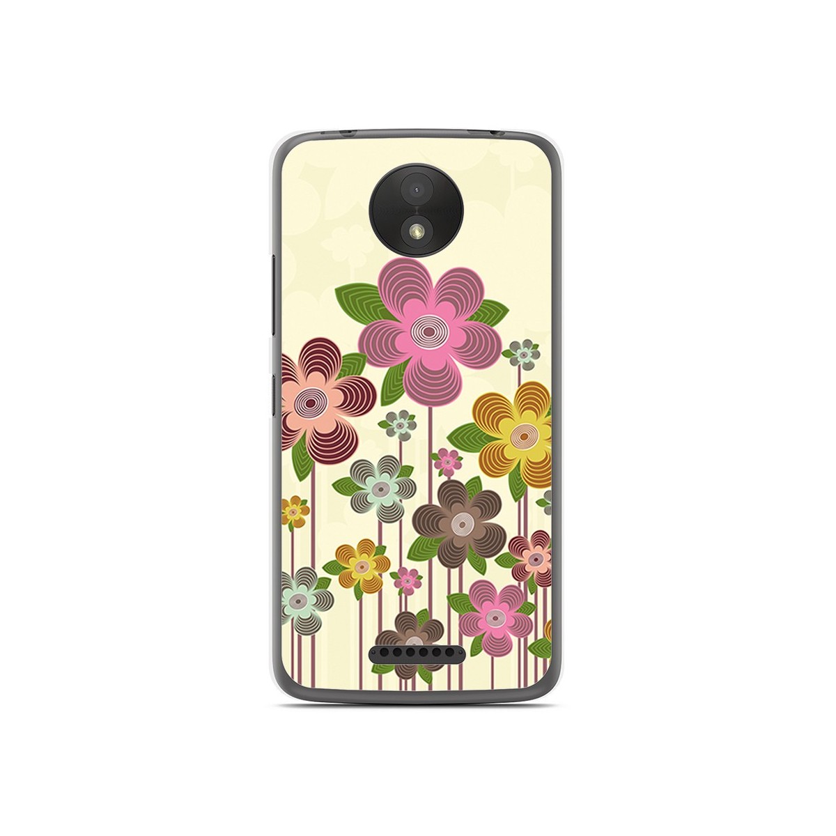 Funda Gel Tpu para Motorola Moto C Plus Diseño Primavera En Flor  Dibujos