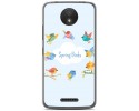 Funda Gel Tpu para Motorola Moto C Plus Diseño Spring Birds Dibujos