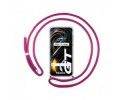 Funda Colgante Transparente para Realme GT 5G con Cordon Rosa Fucsia