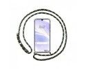 Funda Colgante Transparente para Vivo V21 5G con Cordon Verde / Dorado