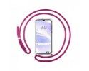 Funda Colgante Transparente para Vivo V21 5G con Cordon Rosa Fucsia
