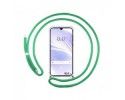 Funda Colgante Transparente para Vivo V21 5G con Cordon Verde Agua