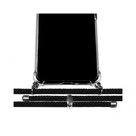 Funda Colgante Transparente para Huawei Honor 9X Lite con Cordon Negro
