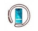 Funda Colgante Transparente para Huawei Honor 9X Lite con Cordon Rosa / Dorado