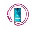 Funda Colgante Transparente para Huawei Honor 9X Lite con Cordon Rosa Fucsia
