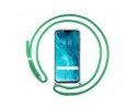 Funda Colgante Transparente para Huawei Honor 9X Lite con Cordon Verde Agua